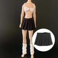 thumbnail image 3 of Falda plisada de cuerpo de niña, falda de soldado para mujer, figura de niña, ropa de cuerpo mini Negro, 3 of 9