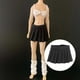 thumbnail image 3 of Falda plisada para niña, figura de acción de 12 pulgadas, disfraz Negro, 3 of 9