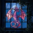 thumbnail image 2 of Acrylic Window Hanging, Enchanted Dragon Under the Moon Stained Glass Style – Stunning Home Accent, Great for Mythology Fans, 2 of 2