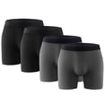 thumbnail image 2 of 4PK Performance Mens Boxer Briefs Polyester Underwear Size Small, Medium, Large, XL & XXL, 2 of 11