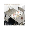 thumbnail image 3 of Bingirl Bar Table Set for 2 with Footrest: Kitchen Dining Table with 2 Upholstered Chairs, Small - Space Counter - Height Barstools, Sturdy, Durable, and Easy to Assemble, 3 of 7
