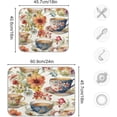 thumbnail image 3 of Coolnut Floral Summer Dish Drying Mat for Kitchen, 16 x 18 Inch Microfiber Absorbent Dish Drying Pad, Machine Washable Kitchen Counter Protect Mats, 3 of 7