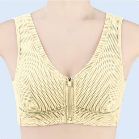 ALLLIST Bras for Women Front Closure Beige No Underwire Sleep Plain Comfy T Shirt Women s Lingerie Size 36-52