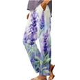 thumbnail image 2 of Njagoc3 Spring/Fall Essential: Womens Printed Elastic Waist Pants - Straight Leg Design 9/10 & Full Length Soft Fabric All-Day Comfort, 2 of 6