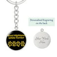 thumbnail image 2 of West Highland White Terrier Mama Circle Keychain Stainless Steel or 18k Gold Dog Mom Pendant, 2 of 12