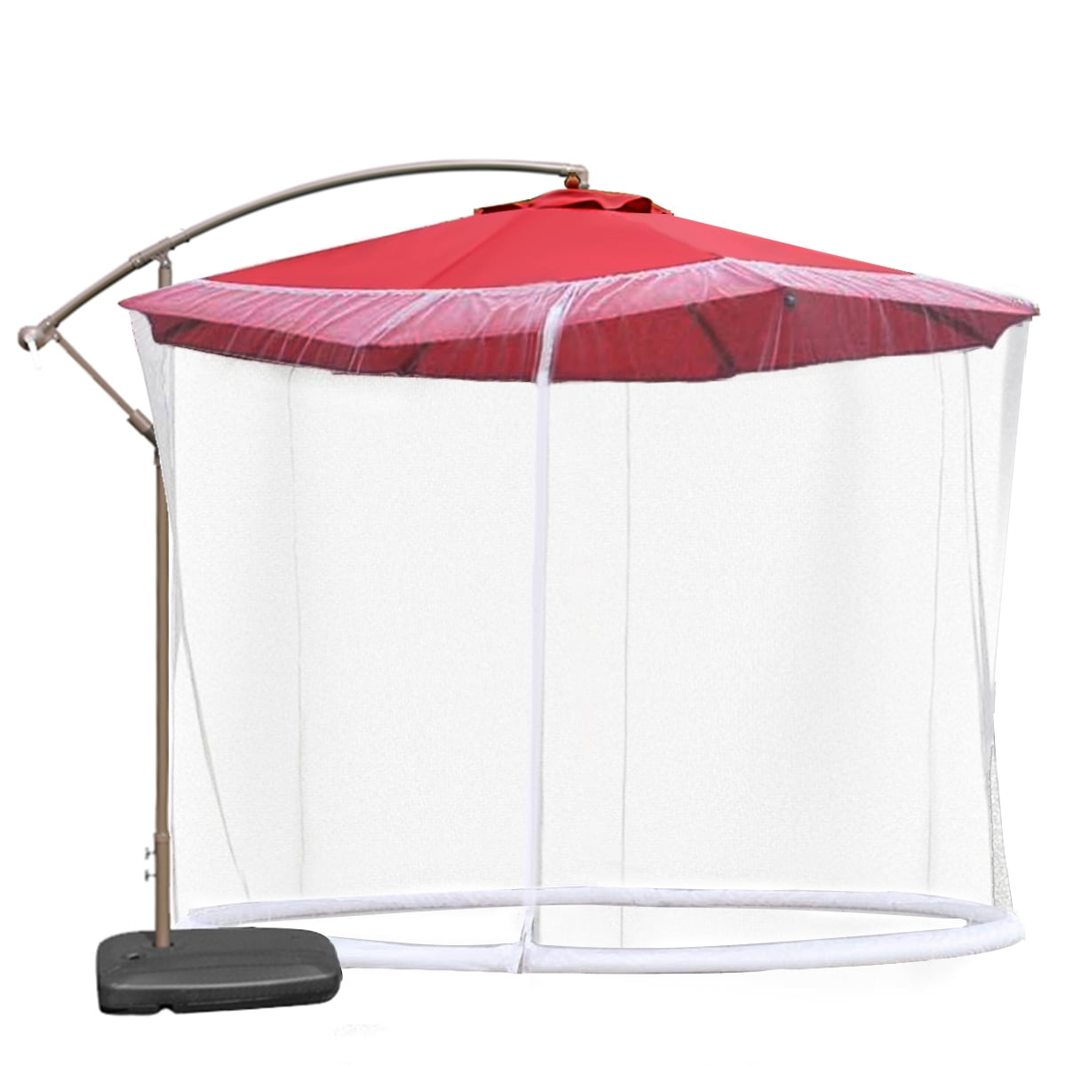 Portable Foldable Mosquito Net Cover with Zipper for Outdoor Courtyard Mosquito Netting Umbrella