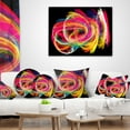 thumbnail image 4 of Designart Colorful Thick Strokes in Black - Abstract Throw Pillow - 18x18, 4 of 5