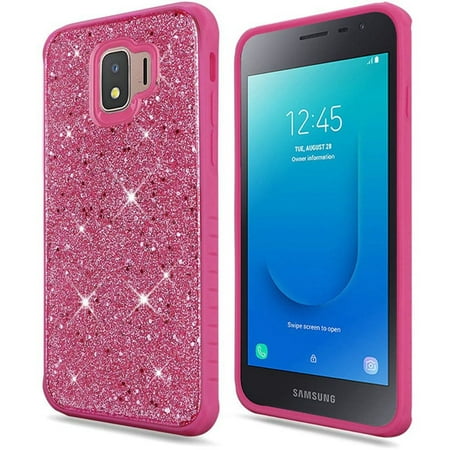 Samsung Galaxy J2 (2019) Case, by Insten Full Frozen Crude Glitter Dual Layer Hybrid PC/TPU Rubber Case Cover For Samsung Galaxy J2 (2019) - Hot