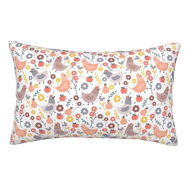 Balery Funny Chicken Funda de Cojín Estampada, Regalos para Mujeres, Regalos de Amor para Ella, Regalos para Novia o Esposa, Funda de Almohada-16"x24"
