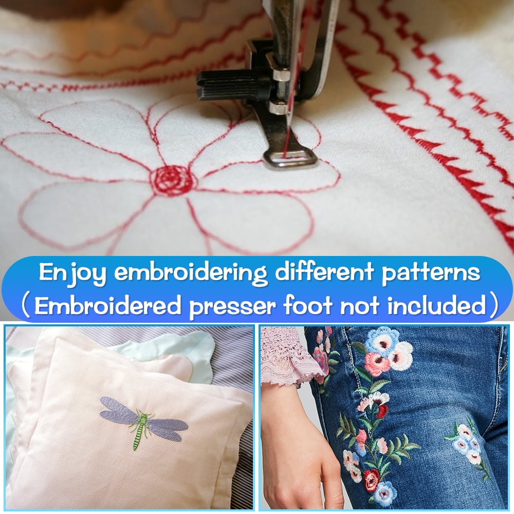 Uten Computerized Sewing Machine with 200 Unique Built-in Stitches, Portable Sewing Machine with LCD Display for Home DIY & Crafting, Includes Free Arm, Foot Pedal, 5 Quick-Change Presser Feet