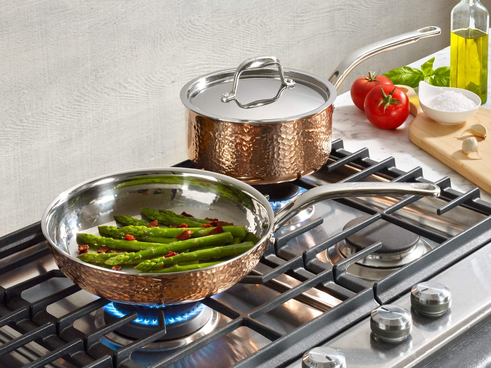 Lagostina Martellata 2-Quart Tri-ply Hammered Stainless Steel