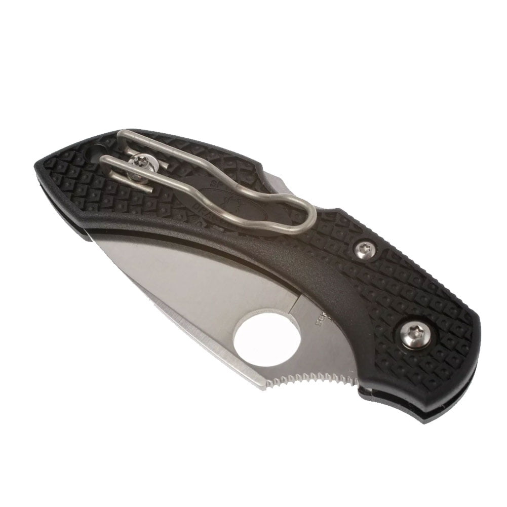 Spyderco Dragonfly 2 Folding Knife 2-5/16" VG10 Satin Plain Blade, Black FRN Handles, Lockback - C28PBK2