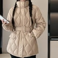 thumbnail image 4 of Winter Coats Sevevn Women's Quilted Jacket Oversized Long Puffer Jacket Belt Winter Coat, 4 of 6