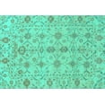 thumbnail image 1 of Ahgly Company Machine Washable Indoor Rectangle Abstract Turquoise Blue Modern Area Rugs, 6' x 9', 1 of 4