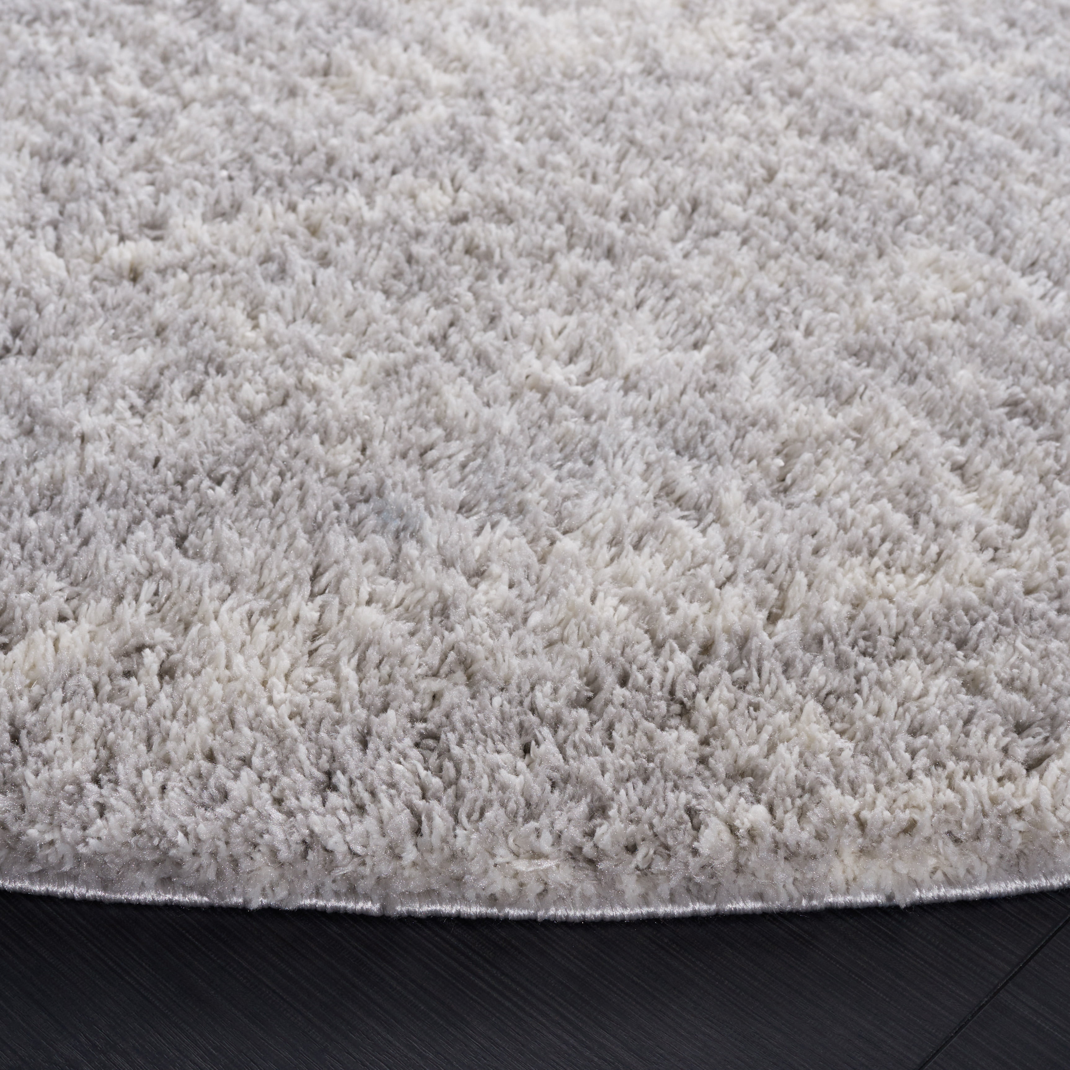 Safavieh Berber Torvald Abstract Polyester Shag Area Rug, Gray/Ivory, 10' x 10' Round