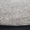 thumbnail image 3 of SAFAVIEH Berber Torvald Abstract Polyester Shag Area Rug, Grey/Ivory, 4'5" x 4'5" Round, 3 of 8