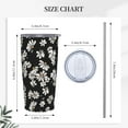 thumbnail image 6 of Daisy Flowers Tumbler 20oz Floral Stainless Steel Insulated Tumblers with Lid and Straw Black Travel Coffee Mug Tea Wine Cups Water Bottle Sport Gifts for Women, 6 of 6