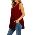 thumbnail image 6 of Avirosel Women's Plus Size Tank Tops V Neck Casual Lightweight Sleeveless Loose Fit Tunic Blouse for Summer Wine, 6 of 8