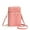 Pink, variant on EnJoCho Fashion Women Artificial Leather Solid Color Zipper Phone Bag Shoulder Bag Messenger Bag Trendy Matching Bags for Male Female for Travel Casual Use Clearance