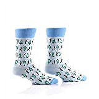 Yo Sox Men's Crew Sock, Axe and Tree Fits Shoe Size 7-12.