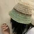 thumbnail image 2 of SikaFu Knitted Mix-color Bucket Hats For Women Spring Summer Travel Sunshade Hat Female Crochet Fishermen Cap Outdoor Basin Cap Gorros, 2 of 6