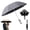 Gray, variant on Creative Ring Buckle Windproof Reinforced Umbrella, Automatic Folding UV Umbrellas with Ring Handle, Travel Automatic Umbrella Open Close Auto,Reflective Safety Strip, Sunny or Rainy