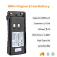 thumbnail image 6 of 7.4V 2000mAh 1A32KG-7 1A20KG-7 OEM Battery for Wouxun KG-UV9D(Plus) KG-D901 Two Way Radios Li-ion Battery with Belt Clip, 6 of 10