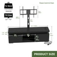 thumbnail image 5 of Uforic TV Stand with Mount & Power Outlet, LED TV Mount for 55/60/65 inch TVs, Height Adjustable, Black, 5 of 7