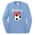 thumbnail image 2 of Wild Bobby, Cute Soccer Mom Ribbon Soccer Ball Gift Sports, Mother's Day, Men Long Sleeve Shirt, Light Blue, Large, 2 of 3