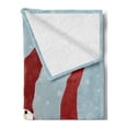 thumbnail image 2 of Gnome Soft Flannel Fleece Blanket, Funny Elves in Santa Clothes Xmas Theme in Winter with Snowflakes Humor, Cozy Plush for Indoor and Outdoor Use, 50" x 70", Vermilion Ruby Pale Blue, by Ambesonne, 2 of 5
