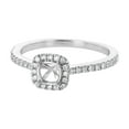 thumbnail image 4 of 14K White Gold 1/4 ct. White Diamonds Halo Semi-Mount Engagement Ring by Hollywood Hills Jewelers, 4 of 4