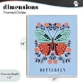 thumbnail image 4 of Stupell Industries Bohemian Butterfly Symmetry on Blue White Framed Giclee Art, 11 x 14, by Indira Prieto | IndySign, 4 of 8