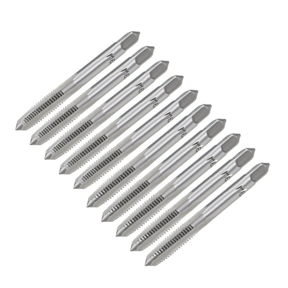 Unique Bargains Metric Hand Tap M6 Thread 1 Pitch 3 Straight Flute High Speed Steel 5 Pairs