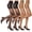 2 Black 2 Natural, variant on Women's Sheer Tights - 20D Control Top Pantyhose with Reinforced Toes, 3 Pairs, Black, M