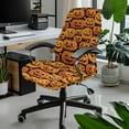 thumbnail image 2 of Renewold Halloween Pumpkin Star Office Chair Cover Universal Rotating Boss Chair Cover Printed Desk Chair Protector Stretch Fabric Cover with Elastic Bottom, S, 2 of 7