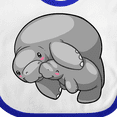 thumbnail image 4 of Inktastic Cute Manatee Family Boys or Girls Baby Bib, 4 of 4