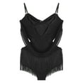 thumbnail image 4 of Yeahdor Robe de Cocktail Sans Manches Rumba Salsa Latin Ballroom Dance avec Franges Noir G, 4 of 5