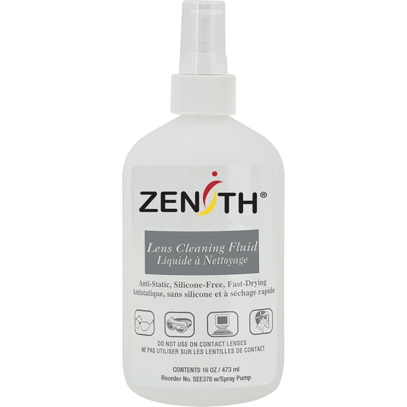 Zenith Safety Products Nettoyant pour Lentilles, 473 ml, Flacon Pulvérisateur