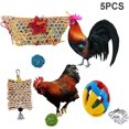 thumbnail image 5 of 5 uds juguetes para masticar aves juguetes para masticar gallina para pájaro grande loro gallina guacamayo accesorios de entrenamiento para gallinero, 5 of 5