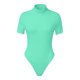 thumbnail image 2 of Gibobby Pantalones cortos Mujeres Casual Sexy Soild Color Tight Cuello Body de manga corta(Glauco， M), 2 of 5