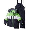 thumbnail image 2 of Bavoir et Veste de Neige Colorblock 2 Pcs pour Grands Garçons (8, Vert), 2 of 2