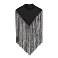 thumbnail image 5 of Men's Spring And Summer Casual Solid Color Stitching Irregular Sleeveless Cape Sexy High Neck Tassel Vest Men's Vest XL, 5 of 5
