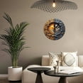 thumbnail image 5 of Wall Clock Decorative - Fantasy Moon And Sun Face Print 2D Vintage Wall Clocks Battery Operated Silent Non-Ticking for Bedroom, Living Room, Kitchen, Office, Classroom, 10 Inch, 5 of 7