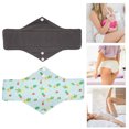 thumbnail image 1 of Toallas Sanitarias Protectores Diarios Toallas Sanitarias Reutilizables Toallas Sanitarias De Tela Lavable Bambú Carbón Antibacterial Paño Menstrual Paño Sanitario 03# ANGGREK Feminine Sanitary Pads, 1 of 8