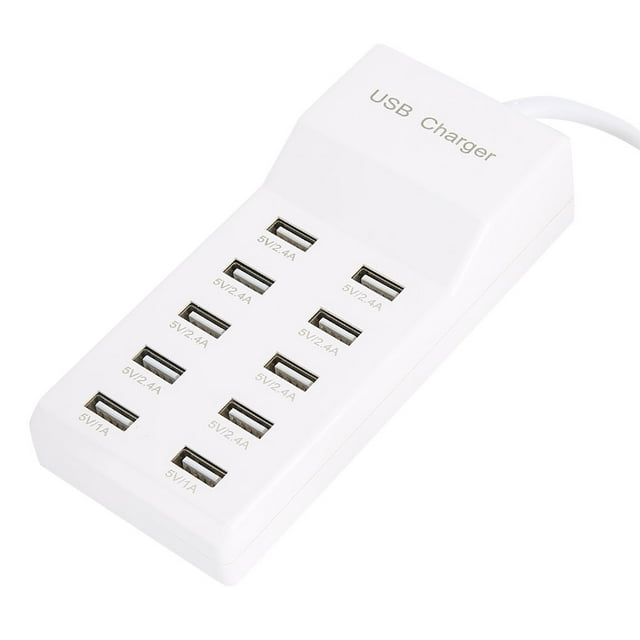 Adaptateur de Charge USB de Conception Compacte, Chargeur USB 10 Ports, Protection Efficace des Appareils Ménagers pour les Voyages Internationaux