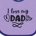 thumbnail image 4 of Inktastic I Love My Dad with Hearts Boys or Girls Baby Bib, 4 of 4