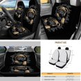 thumbnail image 3 of Yuyamidu 3D Pug Car Seat Cover Set Cute Steering Wheel Cover Seat Belt Pads Gear Shift Knob Cover Sun Visor Car Rearview Mirror Cover Cup Holder Wrist Key Chain 16 PCS, 3 of 7