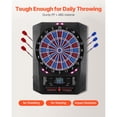 thumbnail image 5 of Electronic Dart Board with LED Cricket Scoring, 13.5" Target Dartboard for 8 Players, 45 Games&474 Variations, Includes 6 Darts with Flights&50 Soft Tips for Home, Party, or Bar, 5 of 12