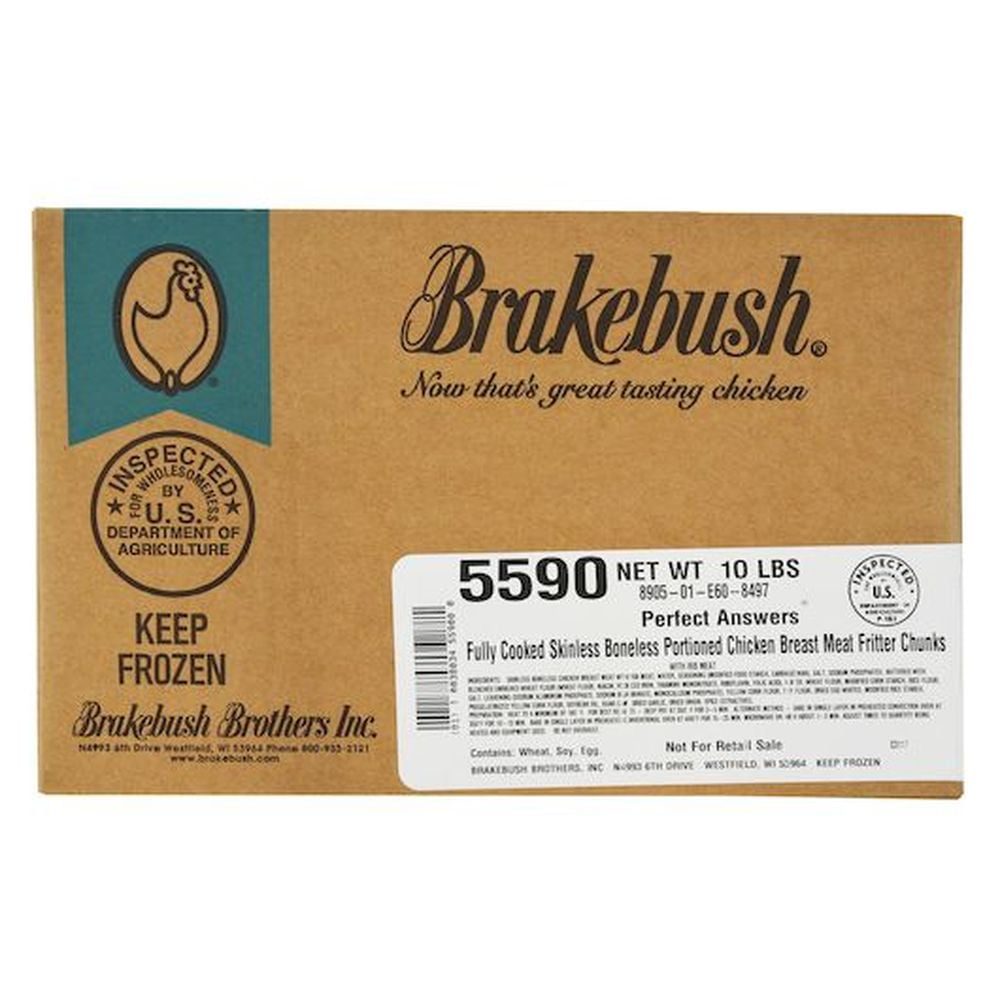 Brakebush Tempura Portioned Chicken Breast Fritter Wings 10lbs (PACK OF 1)