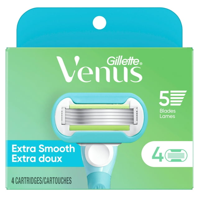 Gillette Venus Extra Smooth Women’s Razor Blades, 5-Bladed Razor Refills